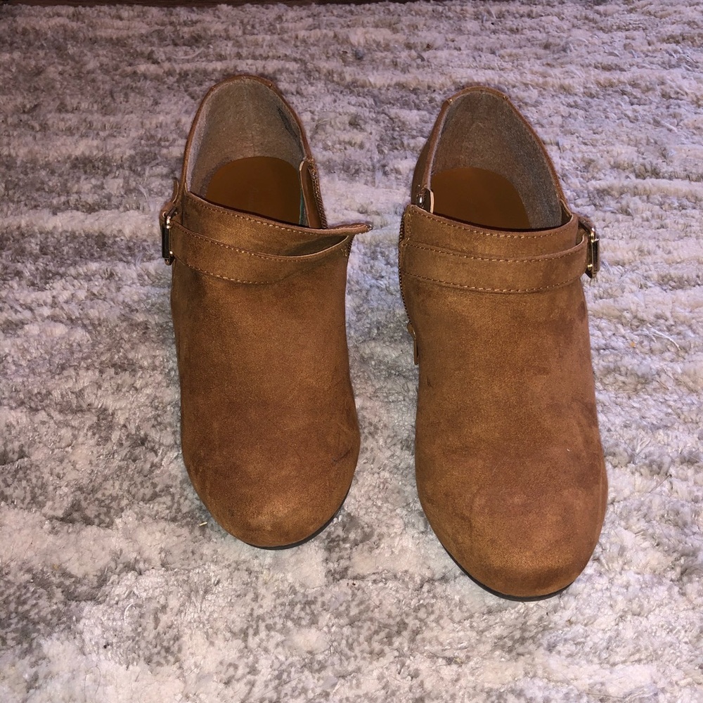 Tan booties